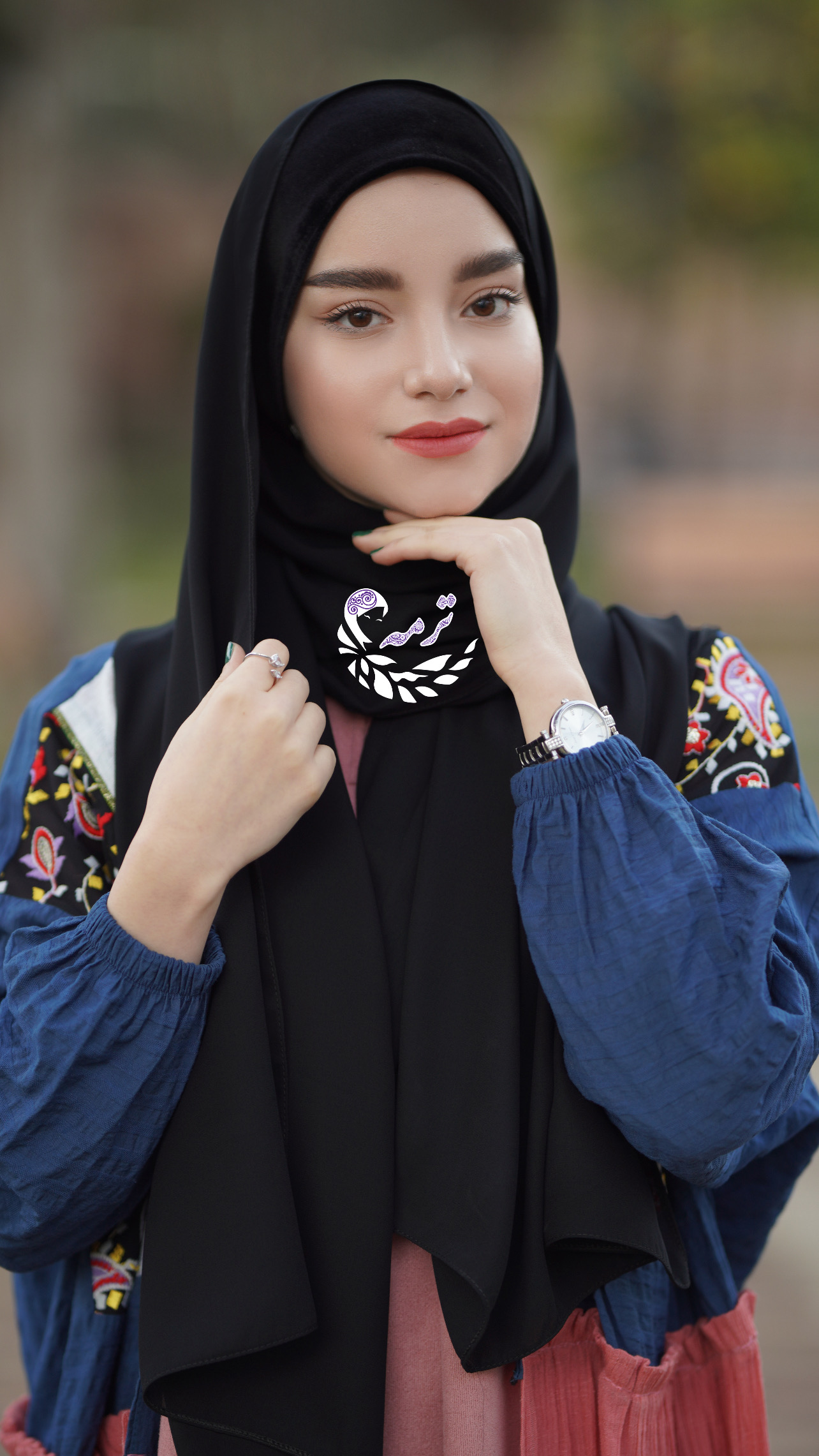 هدشال مخمل گرد ساده