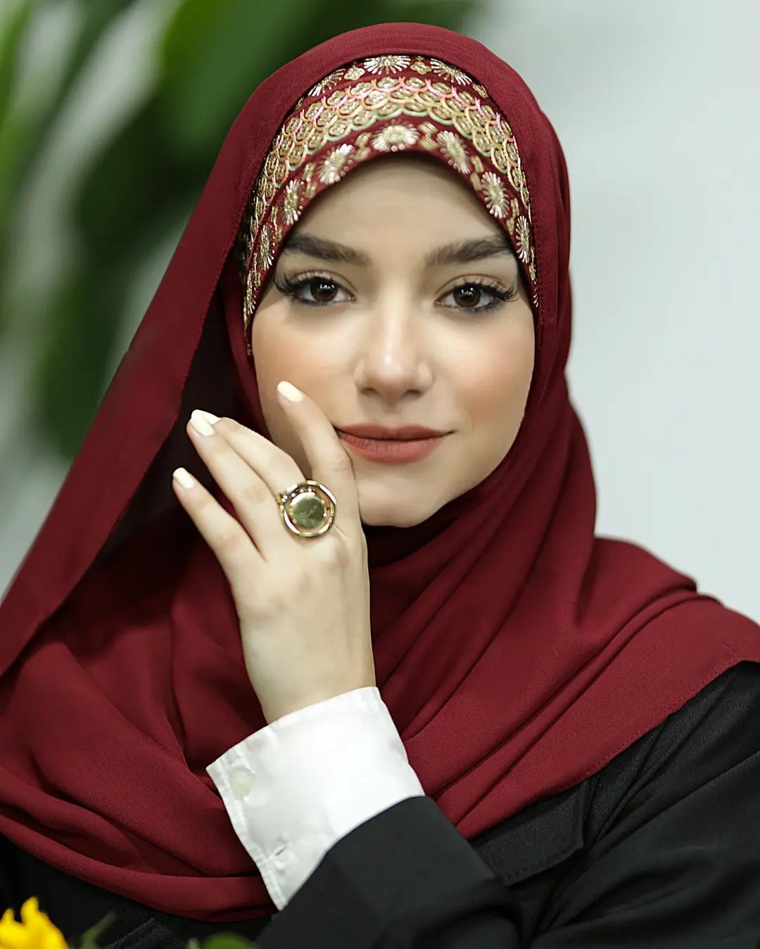 هدشال سوزن دوزی پهن زرشکی