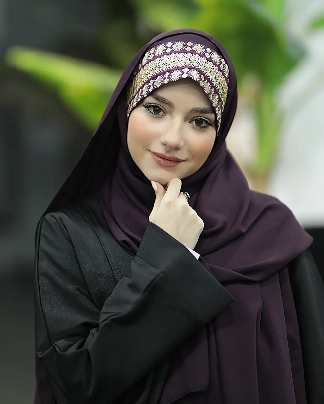 هدشال سوزن دوزی پهن بادمجونی